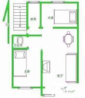 警察培训学校家属院2室1厅1卫75㎡户型图