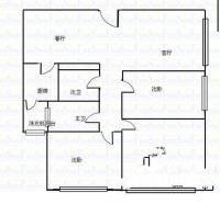 太白南路沙井村小区3室2厅2卫130㎡户型图