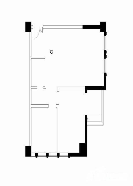 高速大厦1室1厅1卫90㎡户型图