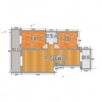 贝特大厦2室0厅0卫106㎡户型图