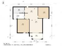 华城万象2室1厅1卫87㎡户型图