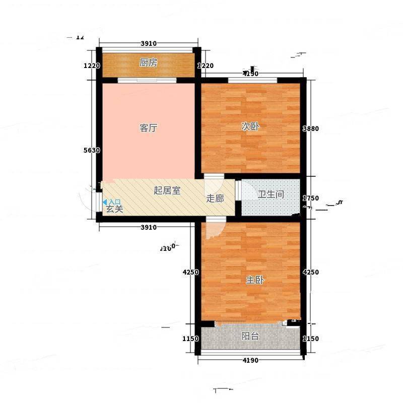 万华园小区2室0厅0卫73㎡户型图