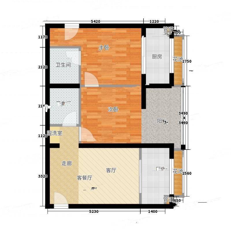 芳馨园小区2室0厅0卫90㎡户型图