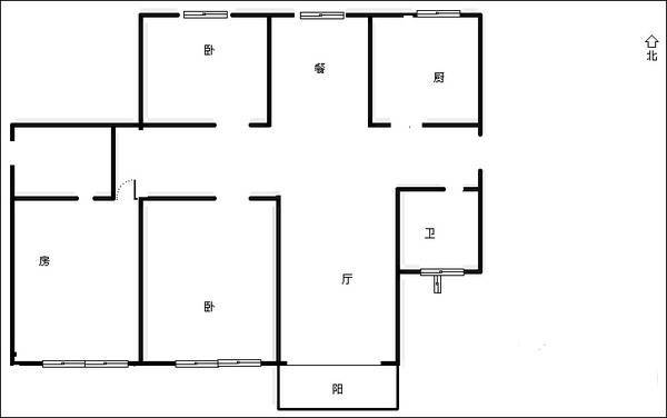 启航0293室2厅2卫138㎡户型图