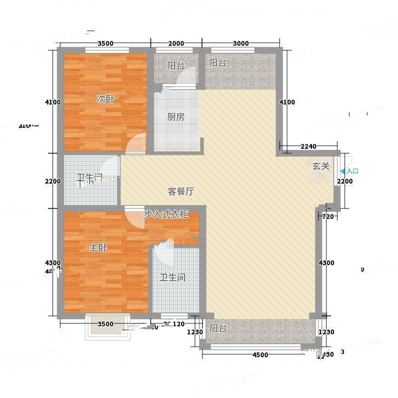 北何花园2室0厅0卫134㎡户型图