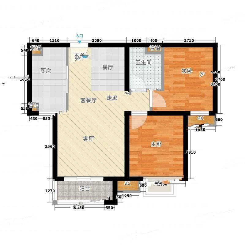 明德景园大厦2室0厅0卫82㎡户型图