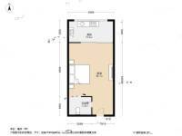 新西蓝一期1室1厅1卫49.1㎡户型图