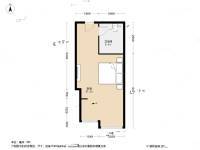 新西蓝一期1室0厅1卫48.9㎡户型图