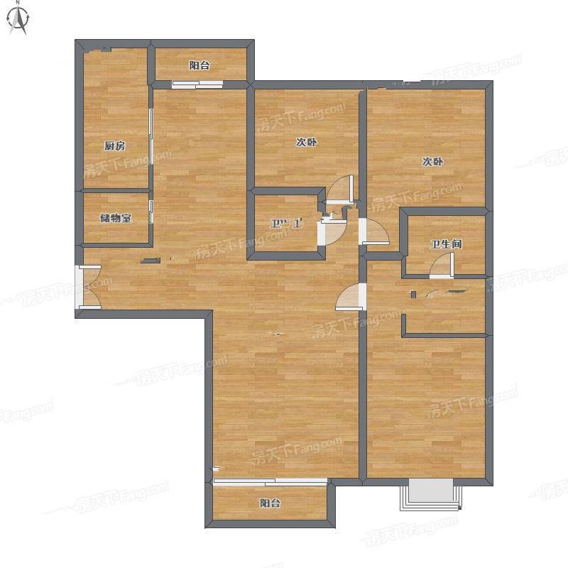 环亚花园3室1厅0卫167㎡户型图