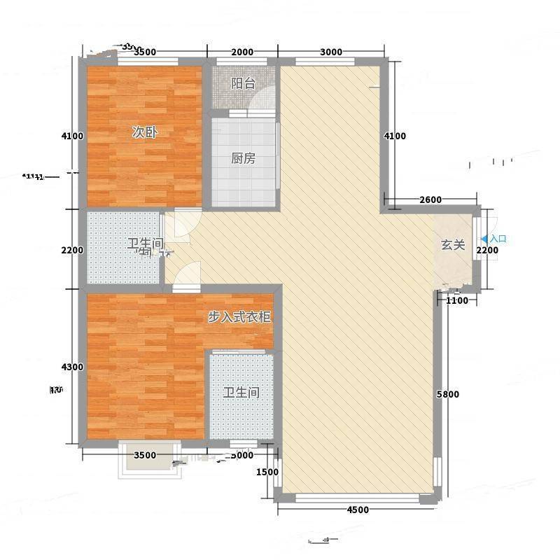 纺厦兴苑2室0厅0卫136㎡户型图