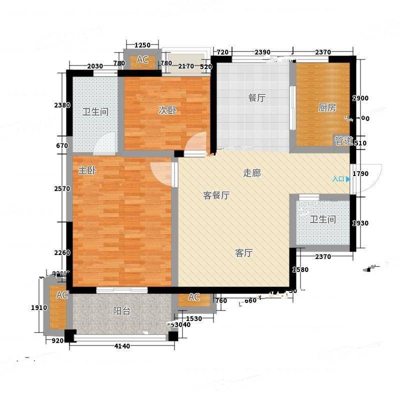 万花园2室0厅0卫81㎡户型图