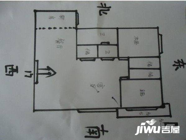 工商名都小区3室2厅2卫155㎡户型图