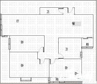 工商名都小区3室2厅2卫155㎡户型图