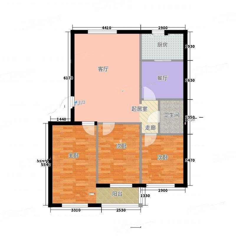 中原新村3室0厅0卫112㎡户型图