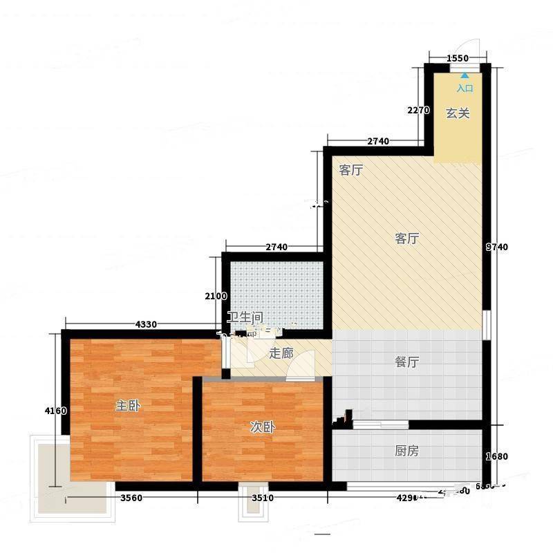 电子城教育局小区2室0厅0卫78㎡户型图