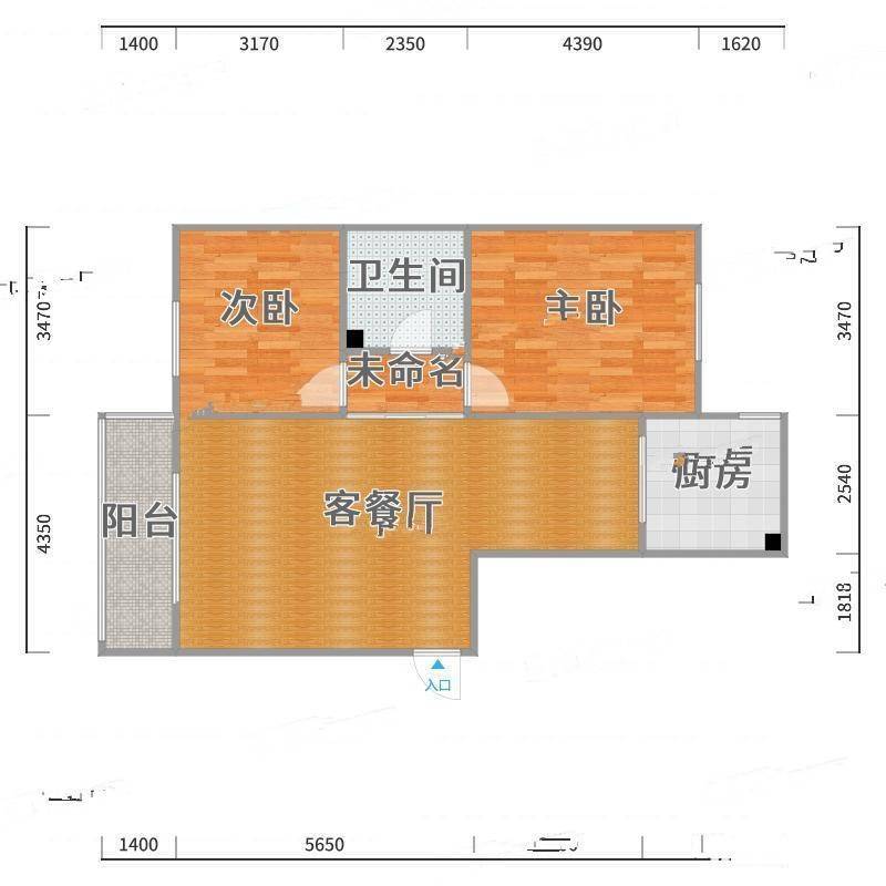 方新村小区2室0厅0卫93㎡户型图