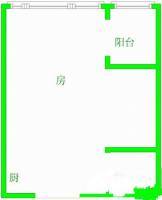 志诚大厦1室1厅1卫45㎡户型图
