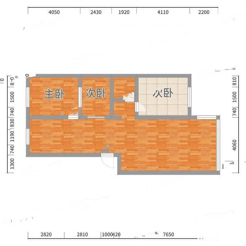 幸福家园3室0厅0卫97㎡户型图