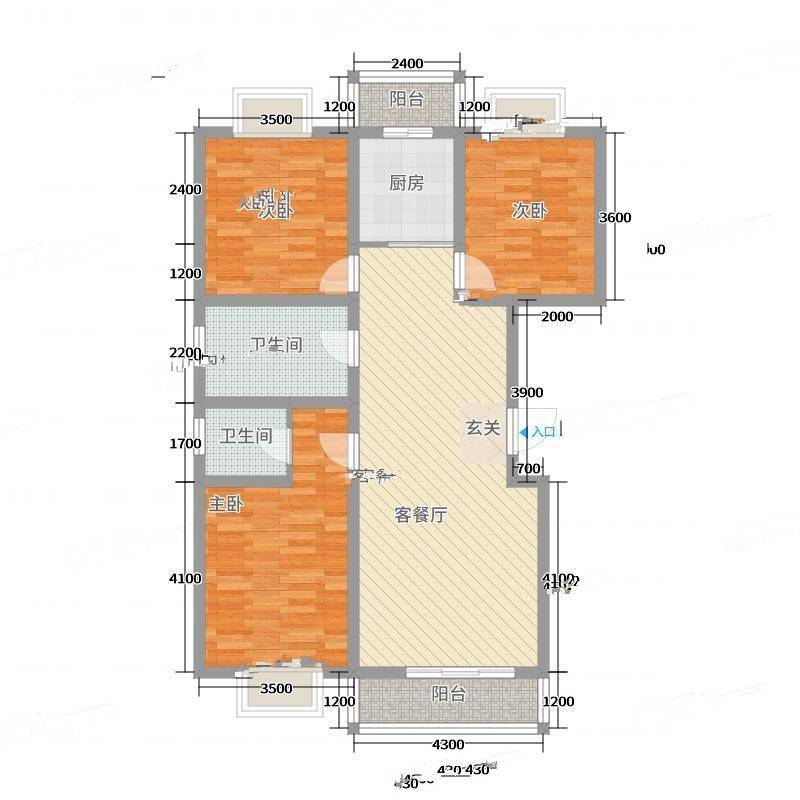 凤凰嘉园3室0厅0卫户型图