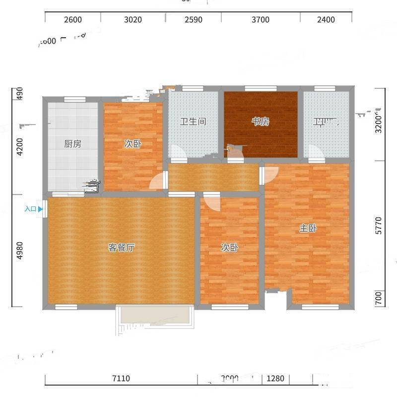 裕华广场小区4室0厅0卫148㎡户型图