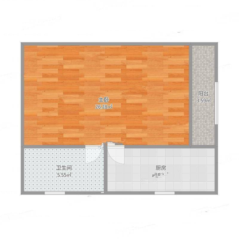 中原新城新天地1室0厅0卫58㎡户型图