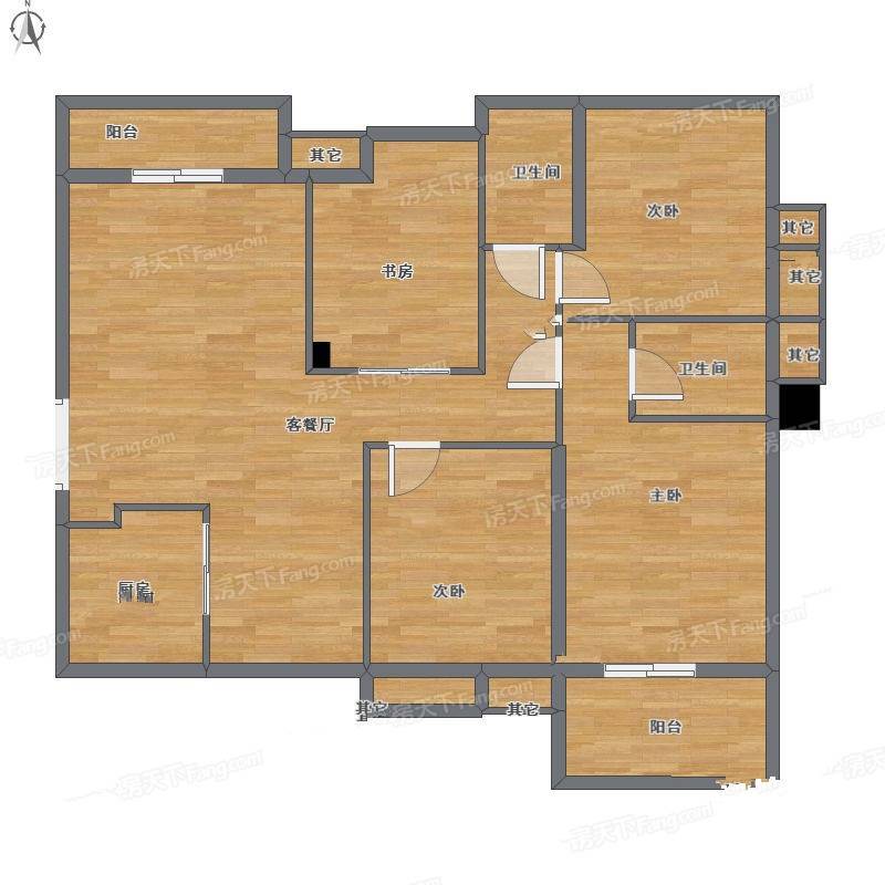 阳光城丽兹公馆4室2厅0卫135㎡户型图