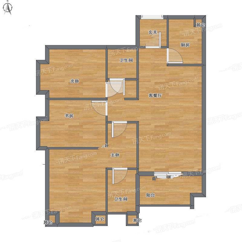 阳光城丽兹公馆3室2厅0卫102㎡户型图