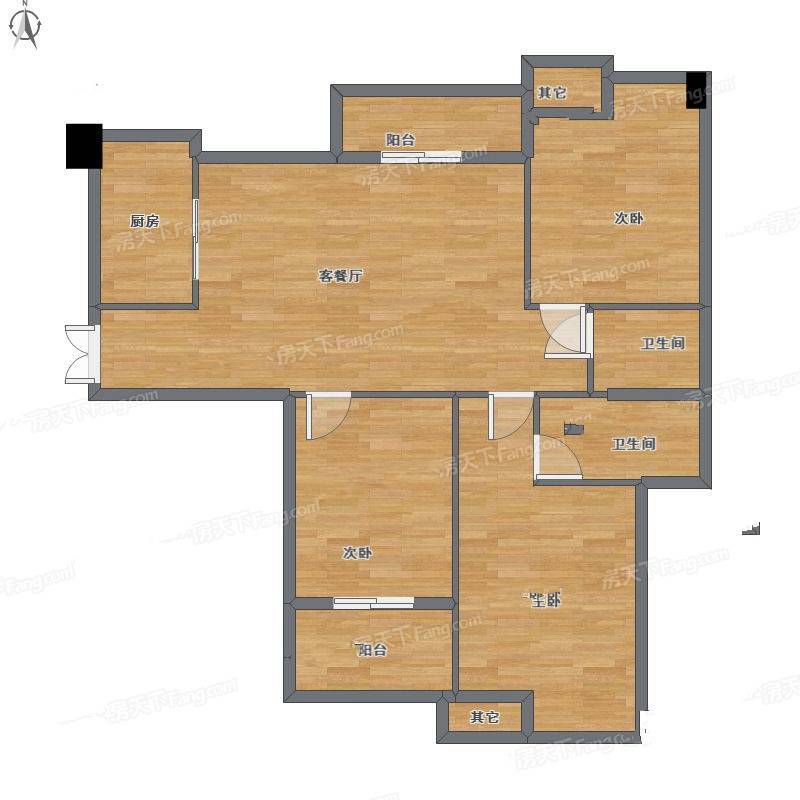 阳光城丽兹公馆3室2厅0卫118㎡户型图