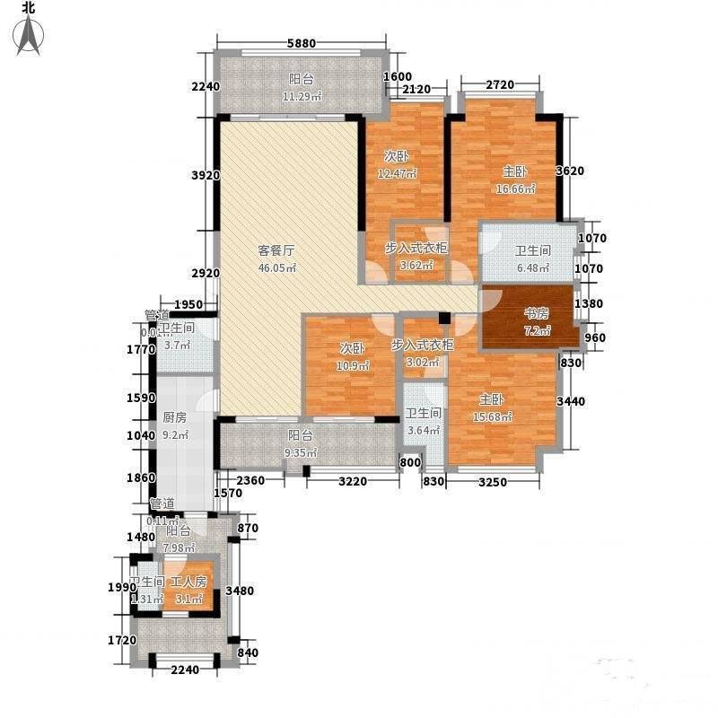 融侨外滩C区5室2厅3卫203㎡户型图