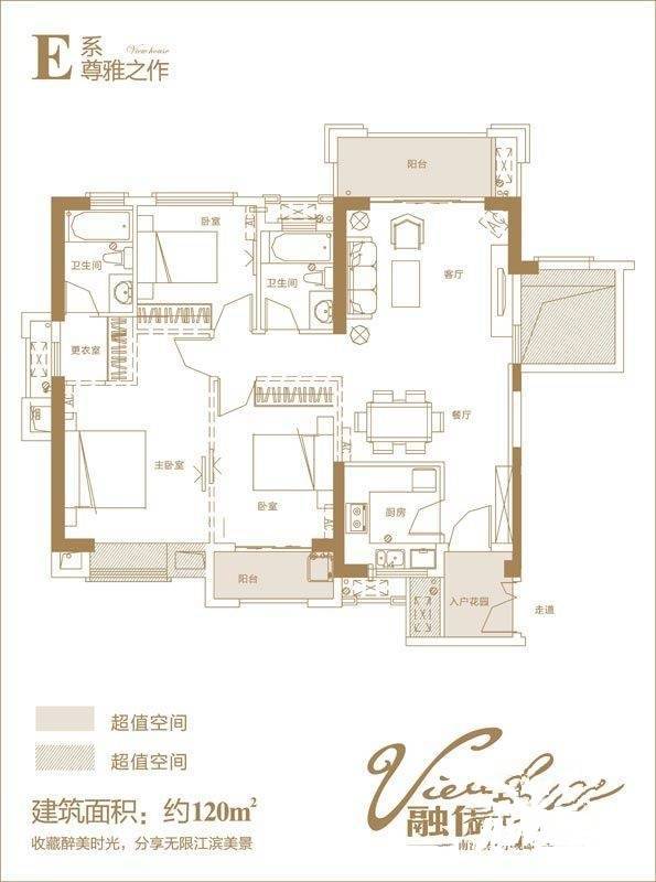 融侨观澜3室2厅2卫120㎡户型图