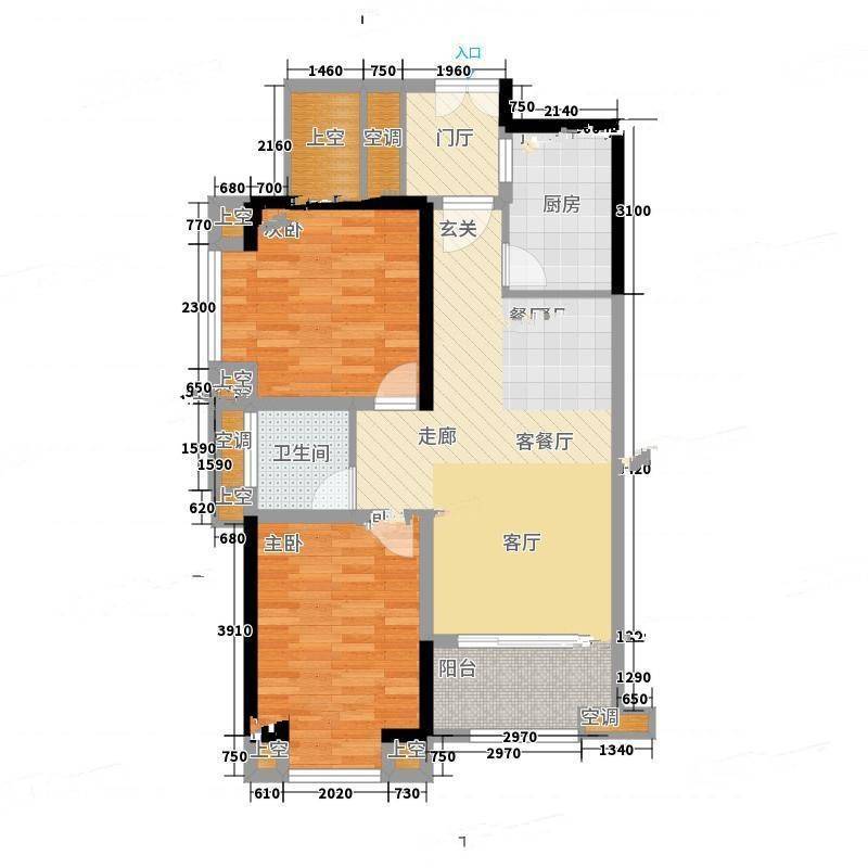 融侨观澜2室0厅0卫110㎡户型图