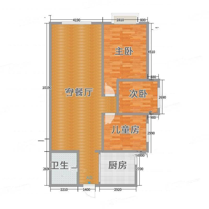 铭馨苑3室0厅0卫114㎡户型图