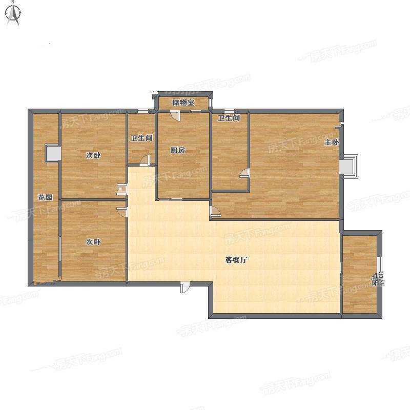 国有高峰林场厢竹小区3室2厅0卫160㎡户型图