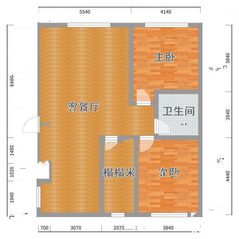 沈铁河畔花园2室0厅0卫118㎡户型图