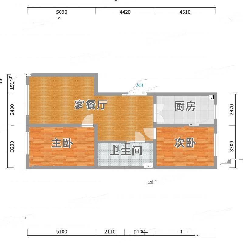 西湖名都2室0厅0卫97㎡户型图