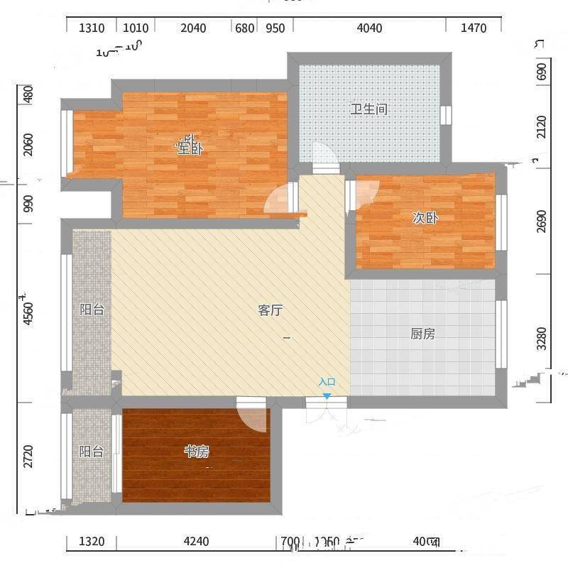 东兴新城3室0厅0卫116㎡户型图