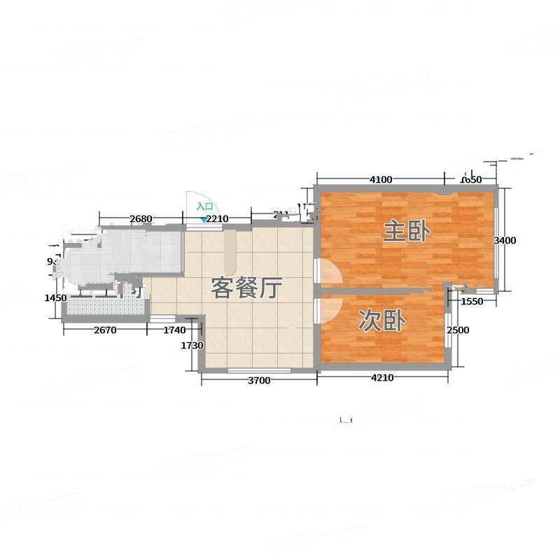 岸头佳园2室0厅0卫130㎡户型图