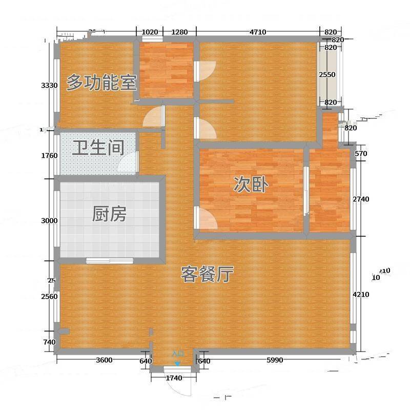 吾悦华府1室0厅0卫133㎡户型图