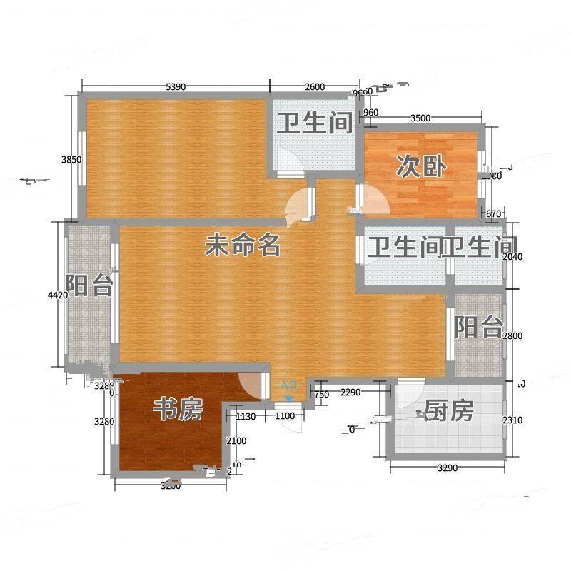 凤瀛园3室0厅0卫129㎡户型图