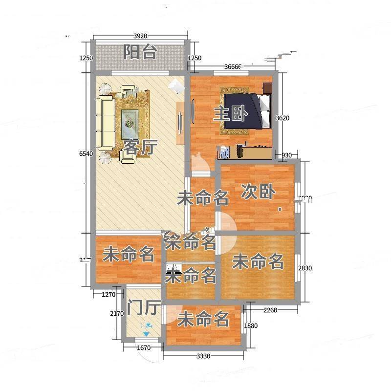 和谐阳光水岸2室0厅0卫109㎡户型图