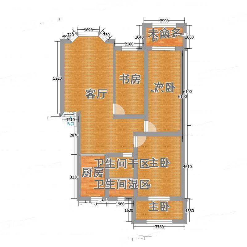 振华小区4室0厅0卫107㎡户型图