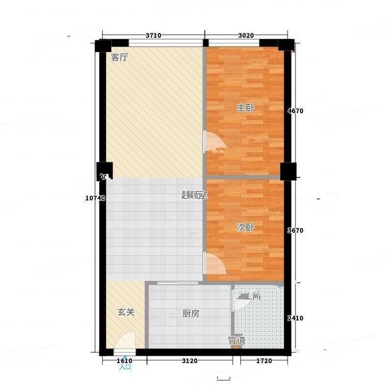 风筝恋雅舍2室0厅0卫72㎡户型图