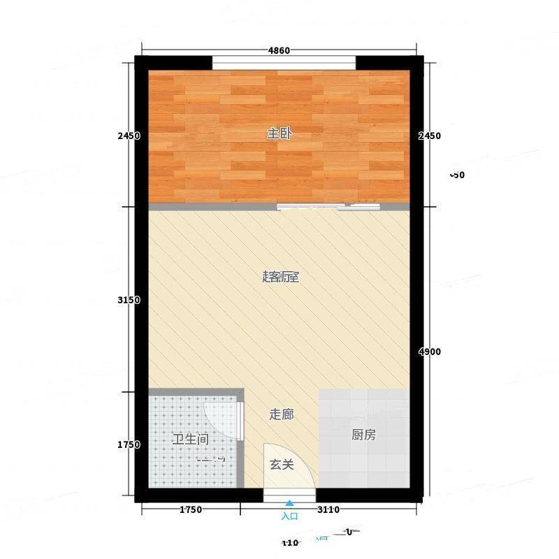 风筝恋雅舍1室0厅0卫36㎡户型图