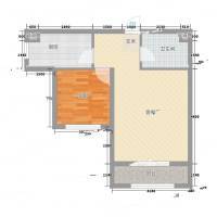 金桥花园1室0厅0卫64㎡户型图