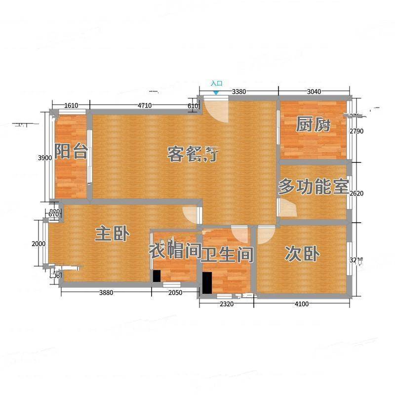 滨河人家2室0厅0卫114㎡户型图