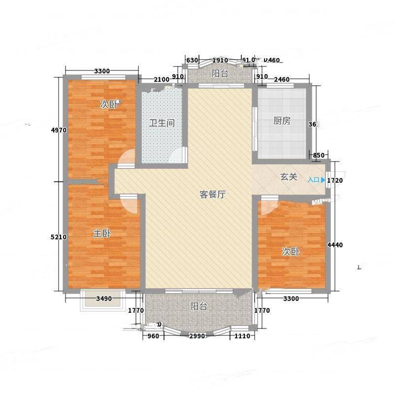 金桥东苑3室0厅0卫159㎡户型图