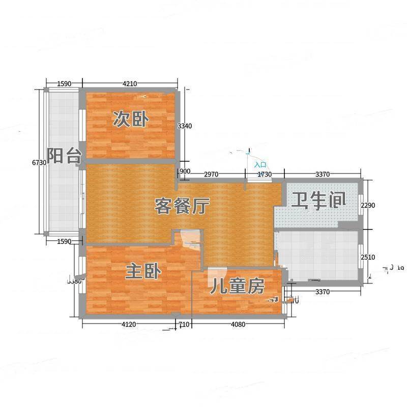 金桥东苑3室0厅0卫135㎡户型图