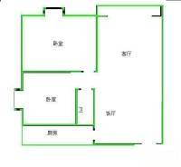 翠景花园2室2厅1卫63㎡户型图