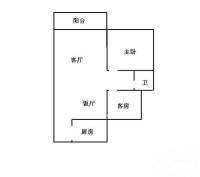 东城花园2室2厅1卫59㎡户型图