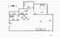 东城花园2室1厅1卫60㎡户型图